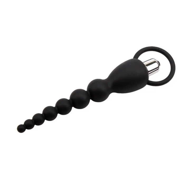 Cadena Anal Elite Power 19.5 cm Silicona Negro de Chisa