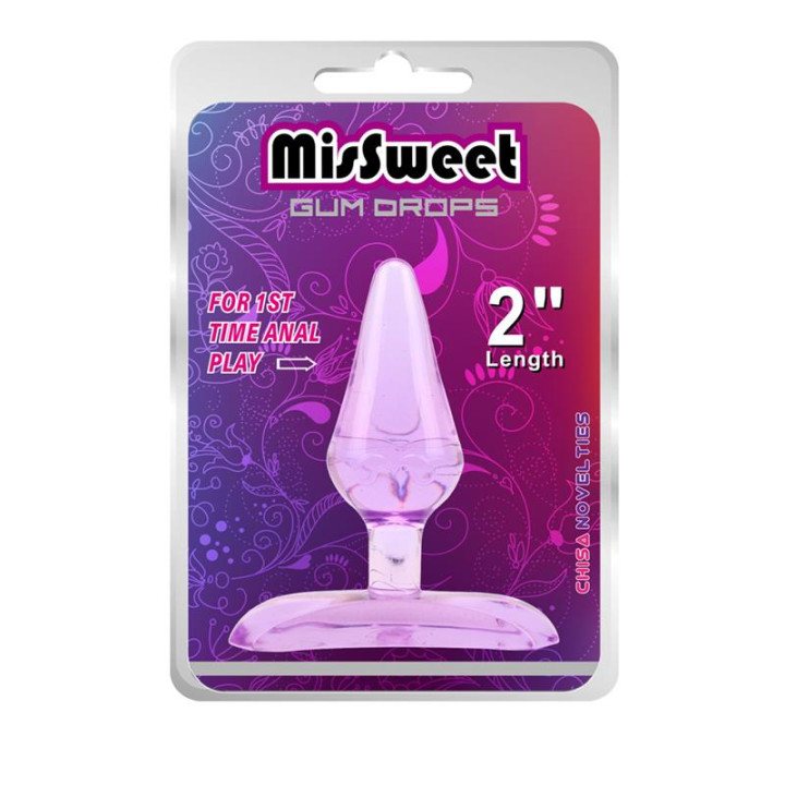 Plug Anal Gun Drops Púrpura 6,6 x 2,4cm de Chisa | VibraZon