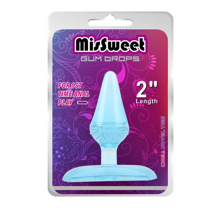 Plug Anal Gun Drops Azul 6,6 x 2,4cm de Chisa | VibraZon