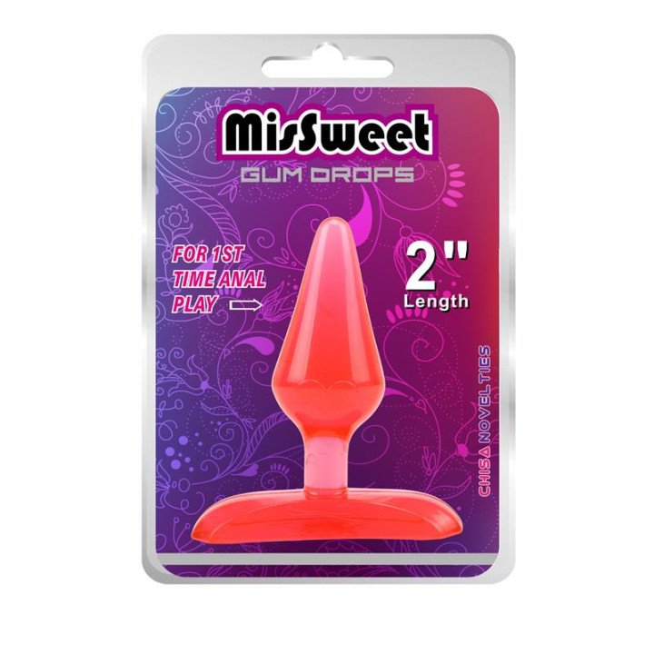 Plug Anal Gun Drops Rojo 6,6 x 2,4cm de Chisa | VibraZon