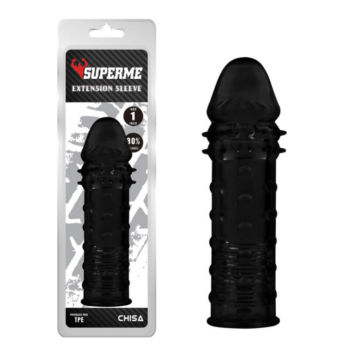Funda para el Pene Extra Texture Negro de Chisa | VibraZon
