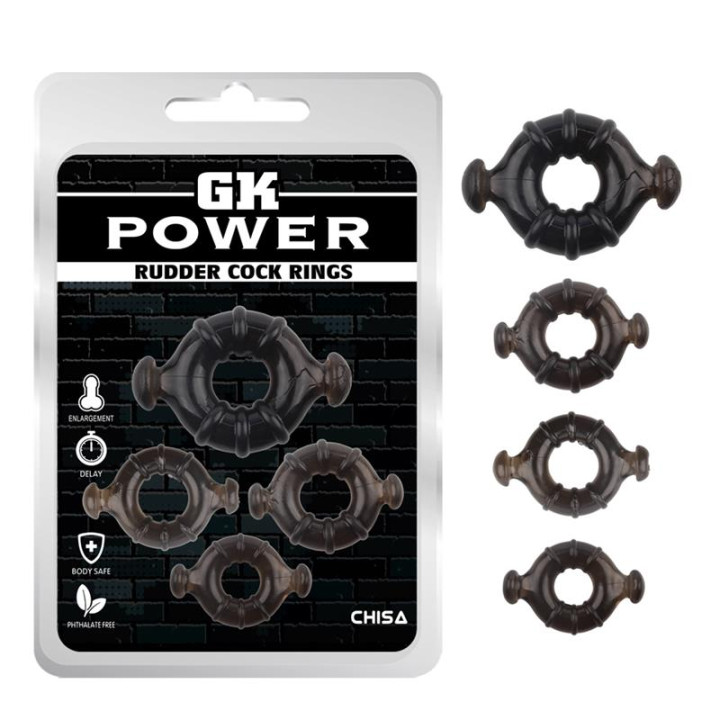 Anillos para el Pene Rudder Negro de Chisa | VibraZon