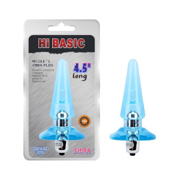 Plug Anal con Vibracion Nicoles 12.5 x 3.2 cm Azul de Chisa | VibraZon
