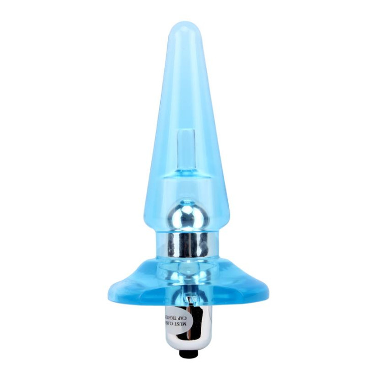 Plug Anal con Vibracion Nicoles 12.5 x 3.2 cm Azul de Chisa | VibraZon