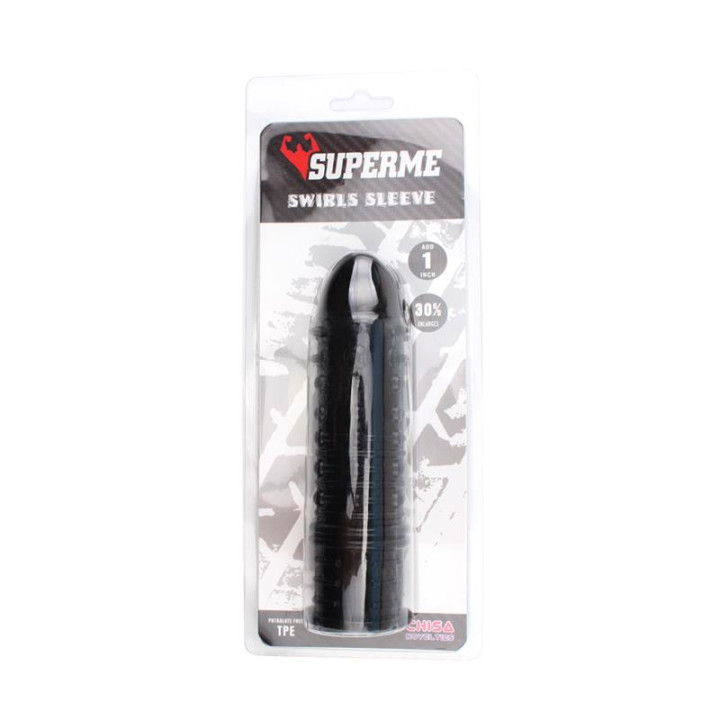 Funda para el Pene Swirls Negro de Chisa | VibraZon