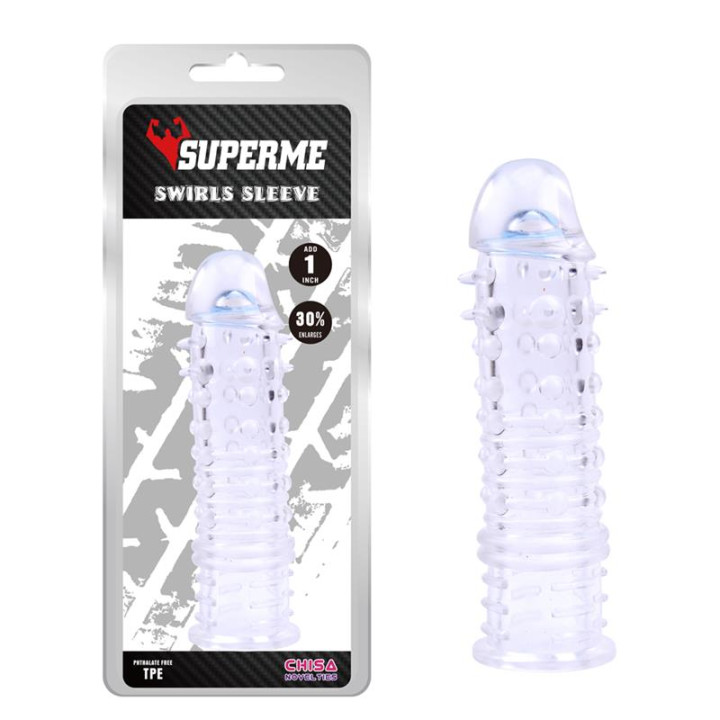 Funda para el Pene Swirls Transparente de Chisa | VibraZon
