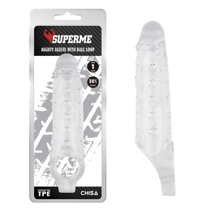 Funda para el Pene con Sujeción para Testículos Mighty Transparente de Chisa | VibraZon