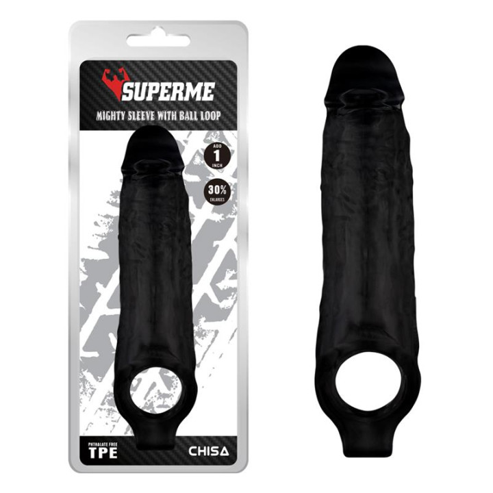 Funda para el Pene con Sujeción para los Testículos Mighty Negro de Chisa | VibraZon
