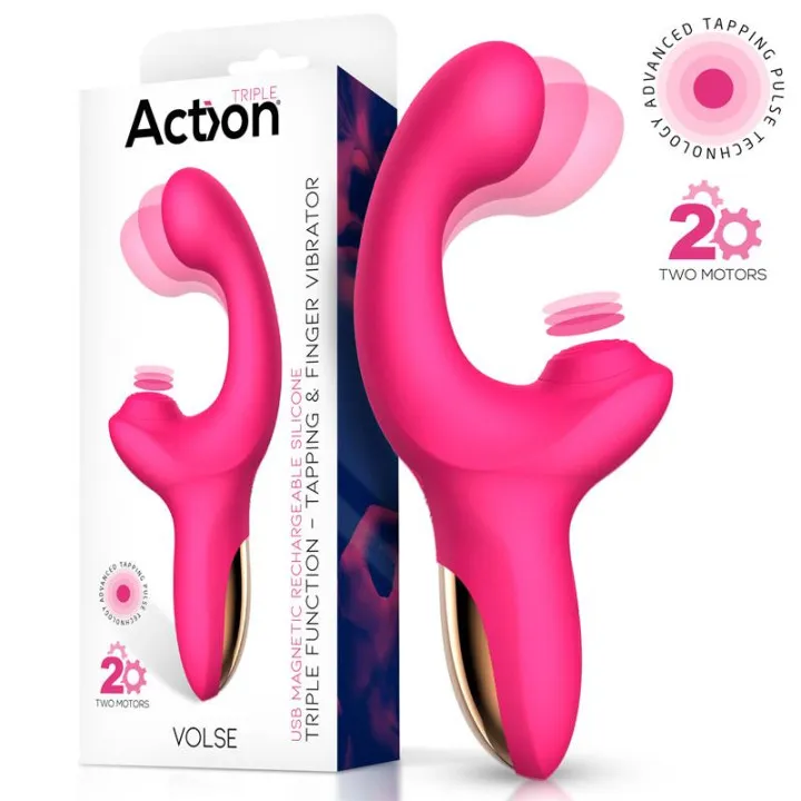 Volse Vibrador Triple Función con Finger y Pulsación Tapping de Action
