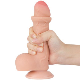 Dildo Dual Layer Piel Deslizante Retractil 7 de Lovetoy | VibraZon