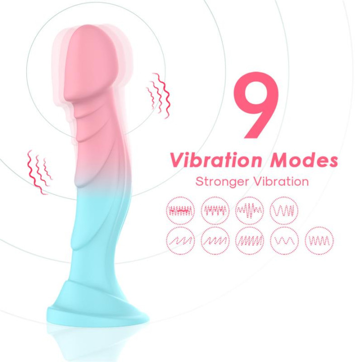 Dildo Bicolor con Vibración de Urban Sky | VibraZon