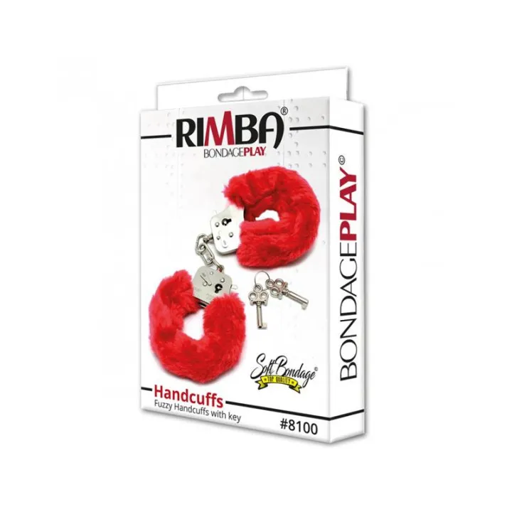 Esposas Metálicas con Pelo Rojo de Bondage Play