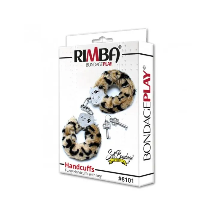 Esposas Metálicas con Pelo Leopardo de Bondage Play