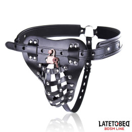 Cinturón de Castidad Masculino con Candado Ajustable de Latetobed Bdsm Line | VibraZon