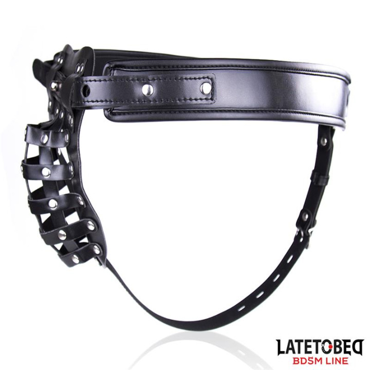 Cinturón de Castidad Masculino con Candado Ajustable de Latetobed Bdsm Line | VibraZon