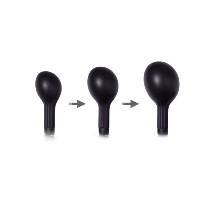 Plug Anal Inflable con Bomba Negro de Latex Play