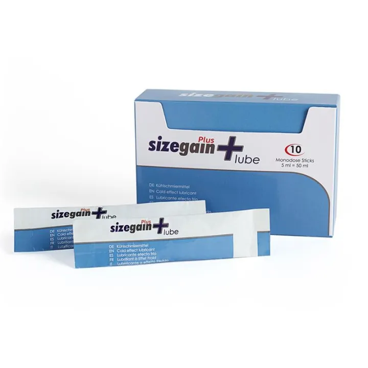 Lubricante Efecto Frio Sizegain Lube 10 Monodosis 5 ml de 500 Cosmetics