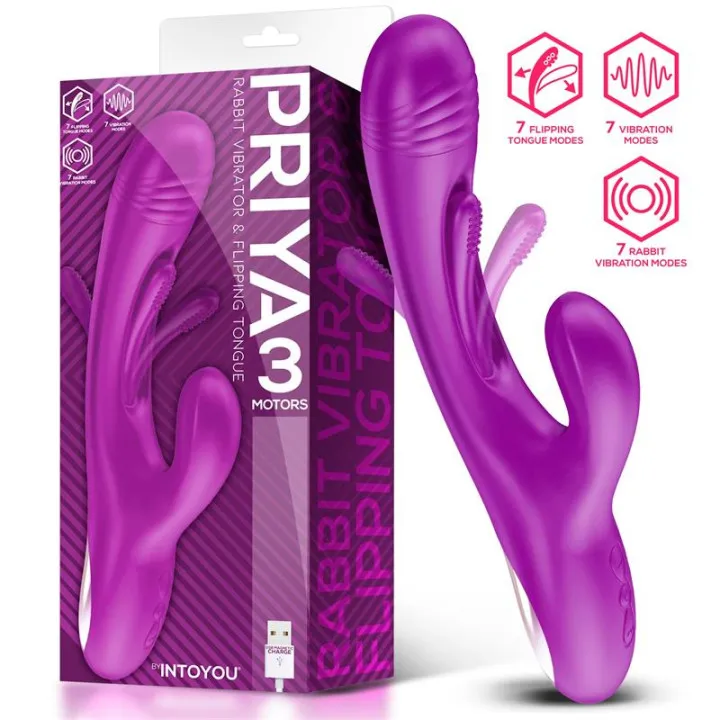 Priya Vibrador con Lengua con Movimiento Flipping de Intoyou