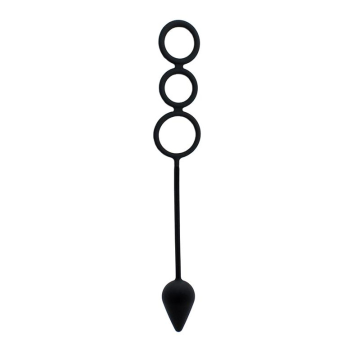 Plug con Anillos Pene Silicona de Latex Play | VibraZon