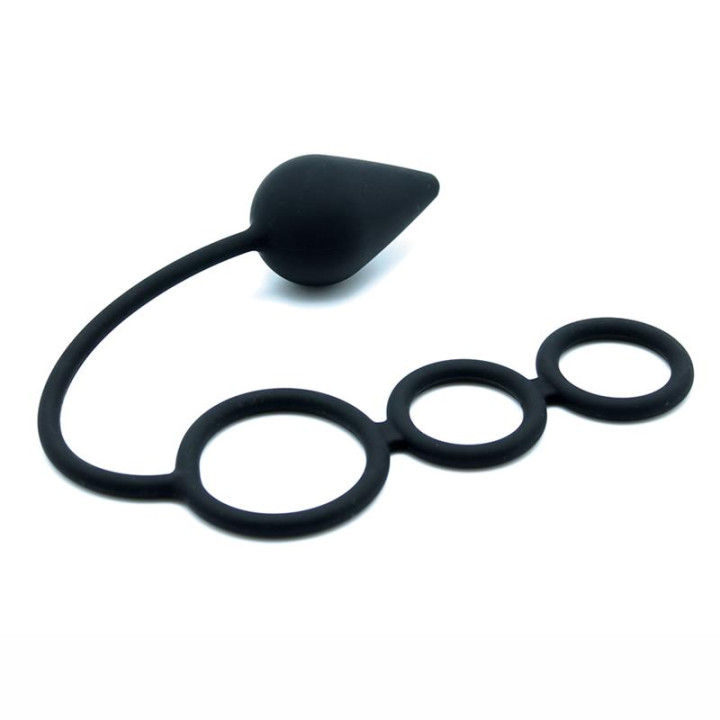 Plug con Anillos Pene Silicona de Latex Play | VibraZon