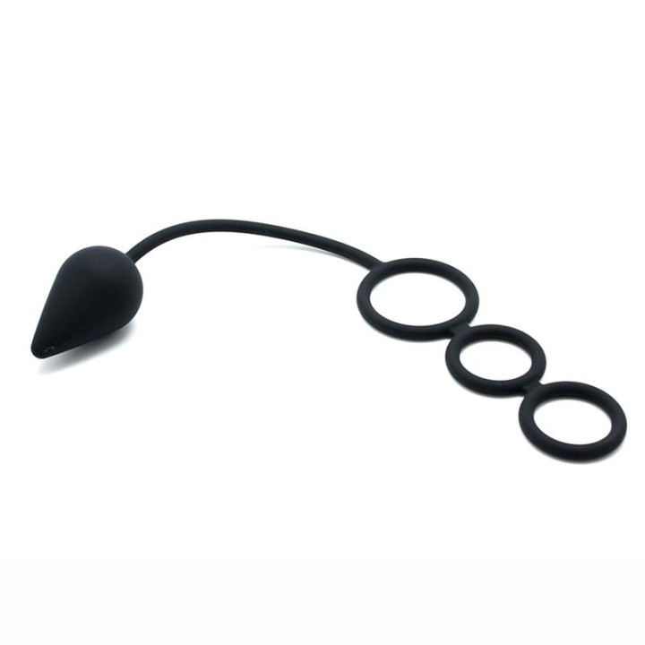 Plug con Anillos Pene Silicona de Latex Play | VibraZon