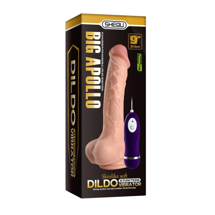 Vibrador Realista Control Remoto Apolo 24.5 cm de Shequ | VibraZon