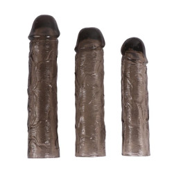 Pack 3 Fundas para el Pene Alex Color Negro de Shequ | VibraZon