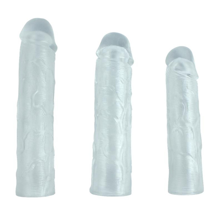 Pack 3 Fundas para el Pene Alex Transparentes de Shequ | VibraZon