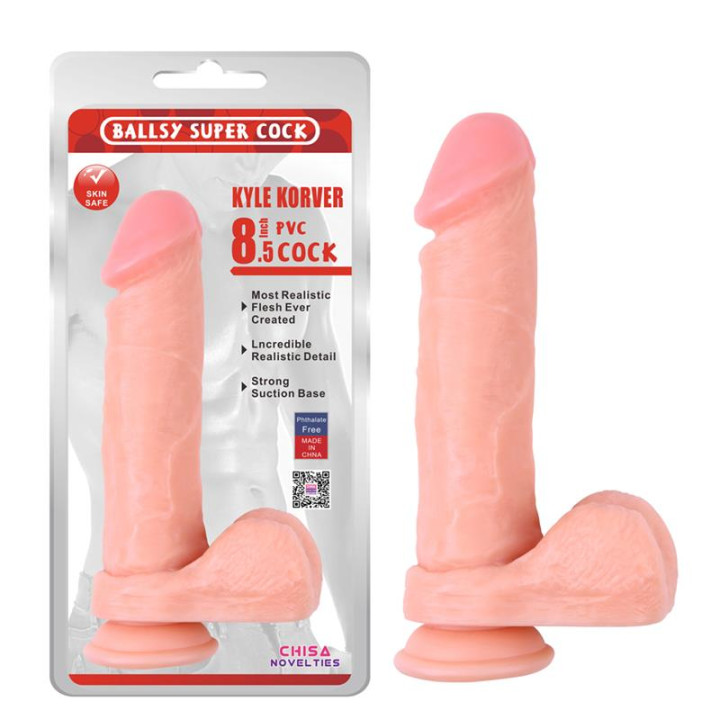 Pene Realista Kyle Korver 21.5 cm Natural de Chisa | VibraZon