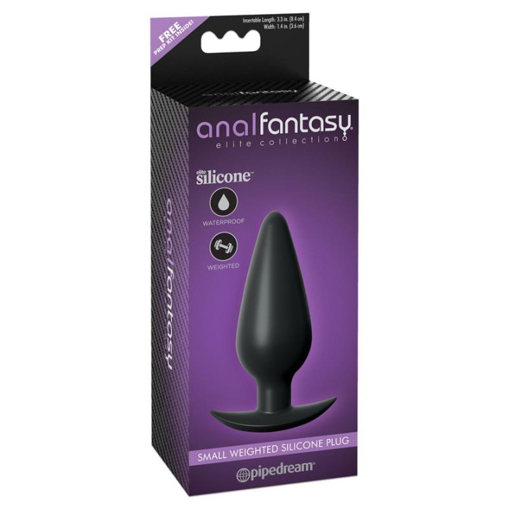 Plug Anal con Peso Interno Negro de Anal Fantasy Elite | VibraZon
