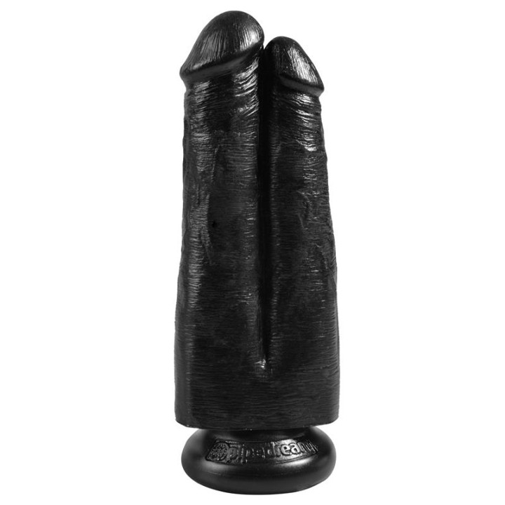 Pene Doble Two Cocks One Hole Negro 7 de King Cock | VibraZon