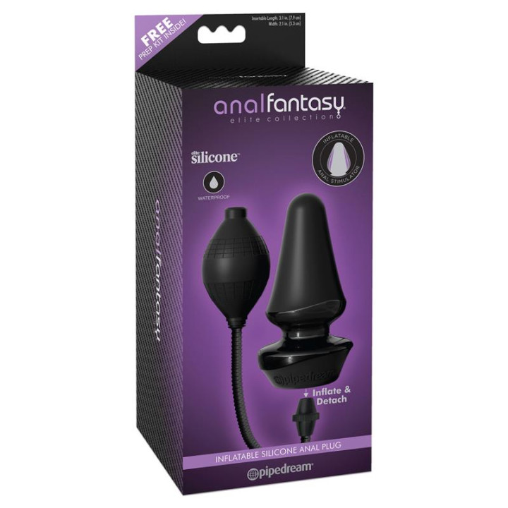 Plug Anal Inflable Color Negro de Anal Fantasy Elite | VibraZon