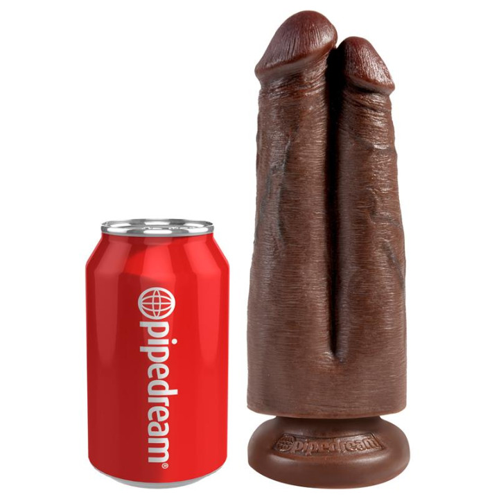 Pene Doble Two Cocks One Hole Marrón 7 de King Cock | VibraZon