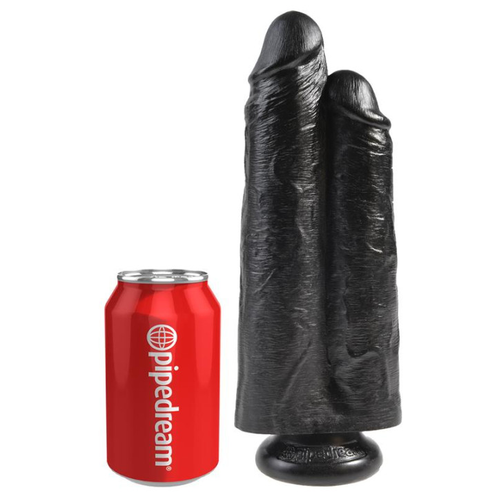 Pene Dole Two Cocks One Hole Negro 9 de King Cock | VibraZon