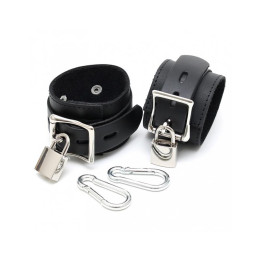 Esposas Pies Cuero Ajustables con Candado de Bondage Play | VibraZon