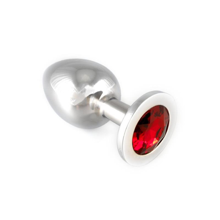 Plug Anal Acero Inoxidable Rojo de Bondage Play | VibraZon