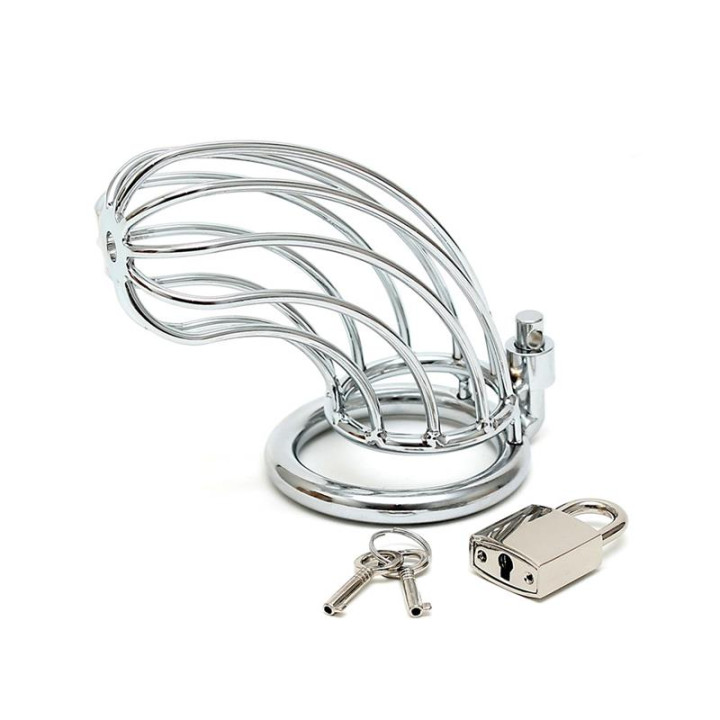 Jaula de Castidad Metálica con Candado de Bondage Play | VibraZon