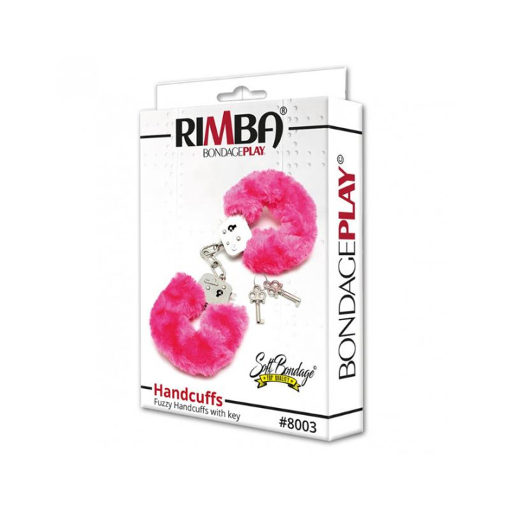 Esposas Metálicas con Pelo Rosa de Bondage Play | VibraZon