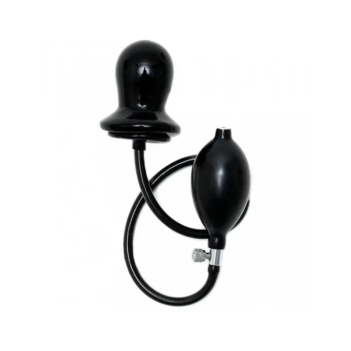 Plug Inflable Negro Látex de Bondage Play
