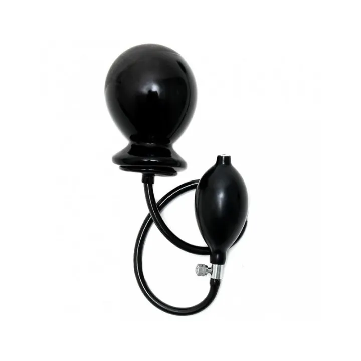 Plug Inflable Negro Látex de Bondage Play