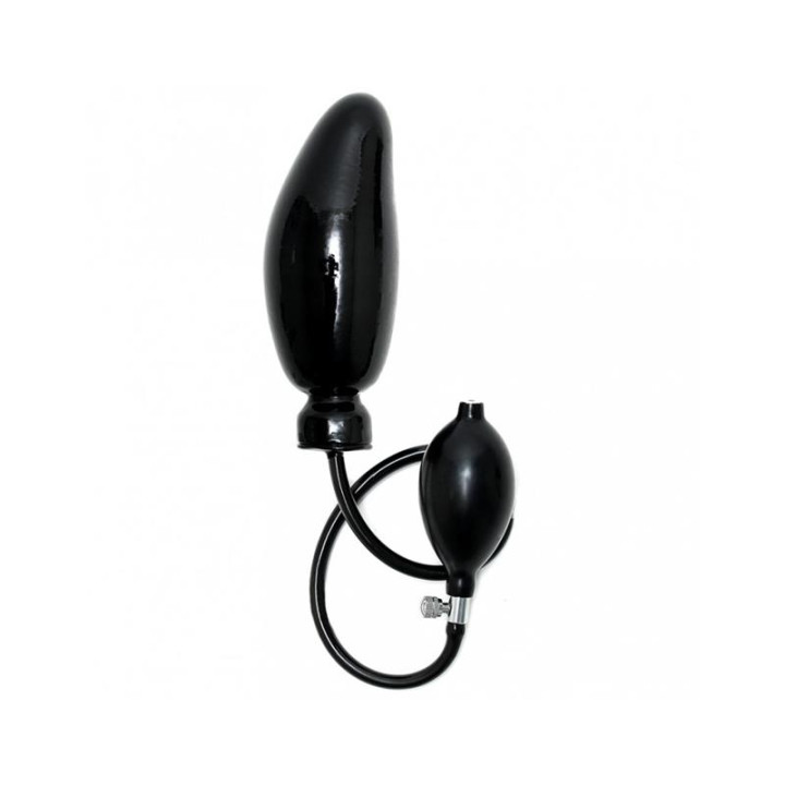 Dildo Inflable Látex Negro de Bondage Play | VibraZon