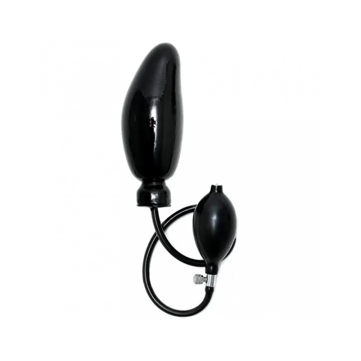 Dildo Inflable Látex Negro de Bondage Play