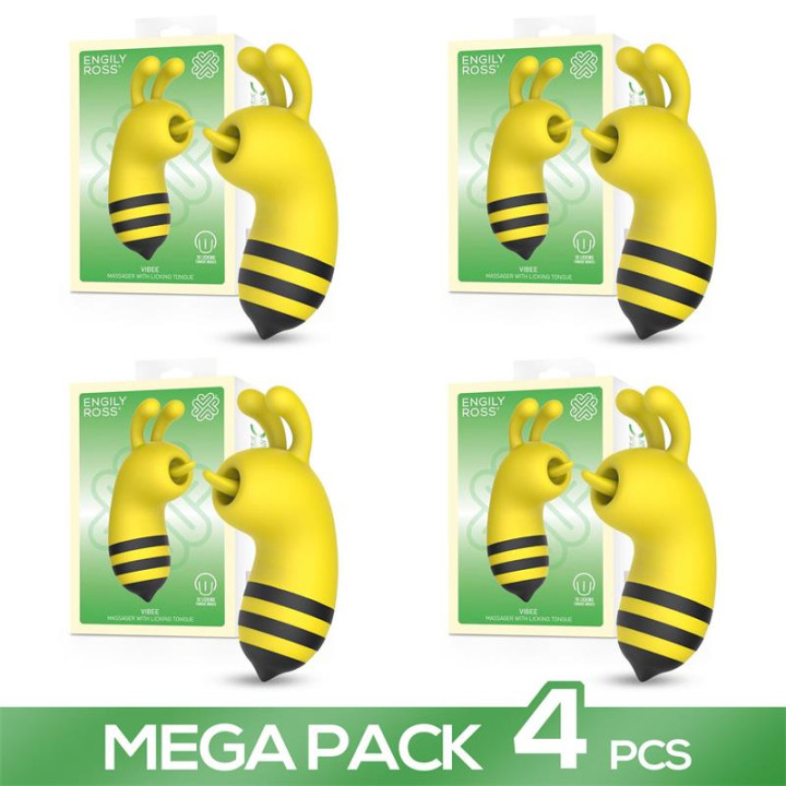 Pack de 4 Vibee Masajeador con Lengua Licking de Engily Ross | VibraZon