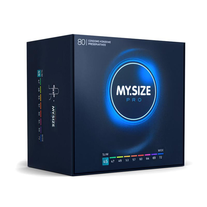 My Size Pro Talla 45 Caja de 80 Unidades | VibraZon