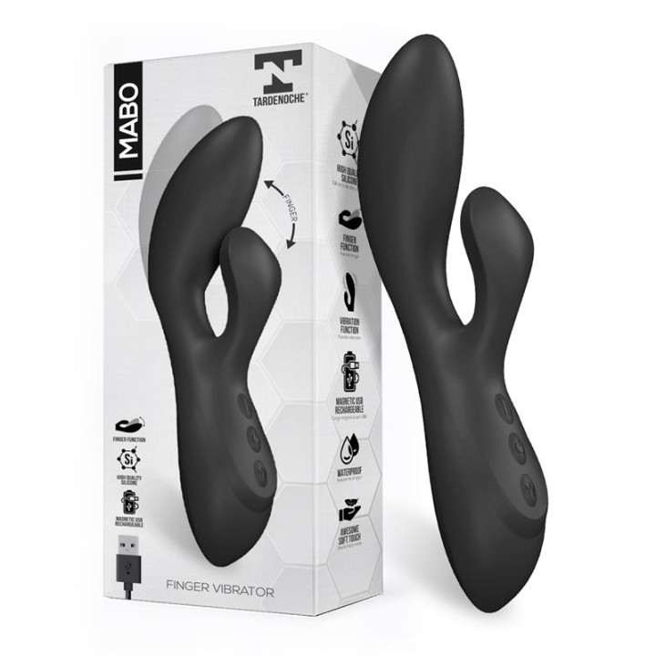 Mabo Vibrador Punto G Movimiento Finger Silicona Unibody de Tardenoche | VibraZon