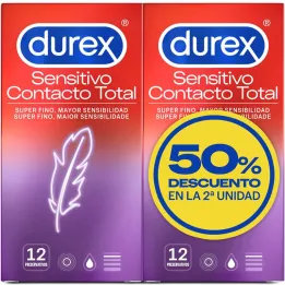 Duplo Preservativos Sensitivo Super Fino 2 x 12ud de Durex
