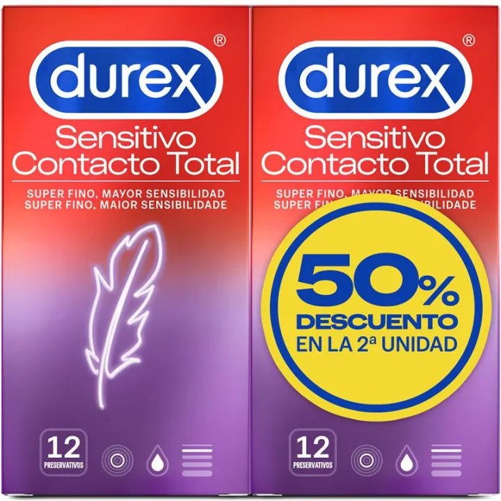 Duplo Preservativos Sensitivo Super Fino 2 x 12ud de Durex