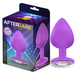 Sparkly Plug Anal Silicona Talla M Violet de Afterdark | VibraZon