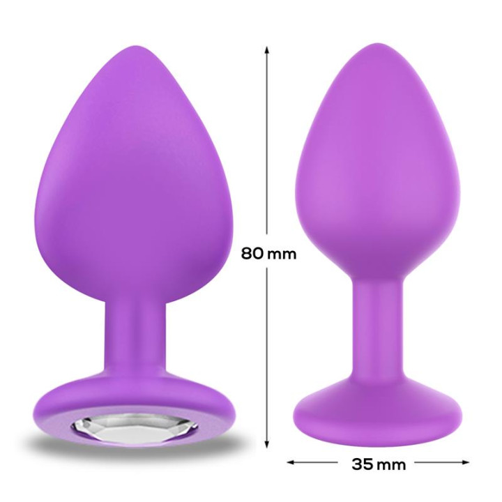 Sparkly Plug Anal Silicona Talla M Violet de Afterdark | VibraZon