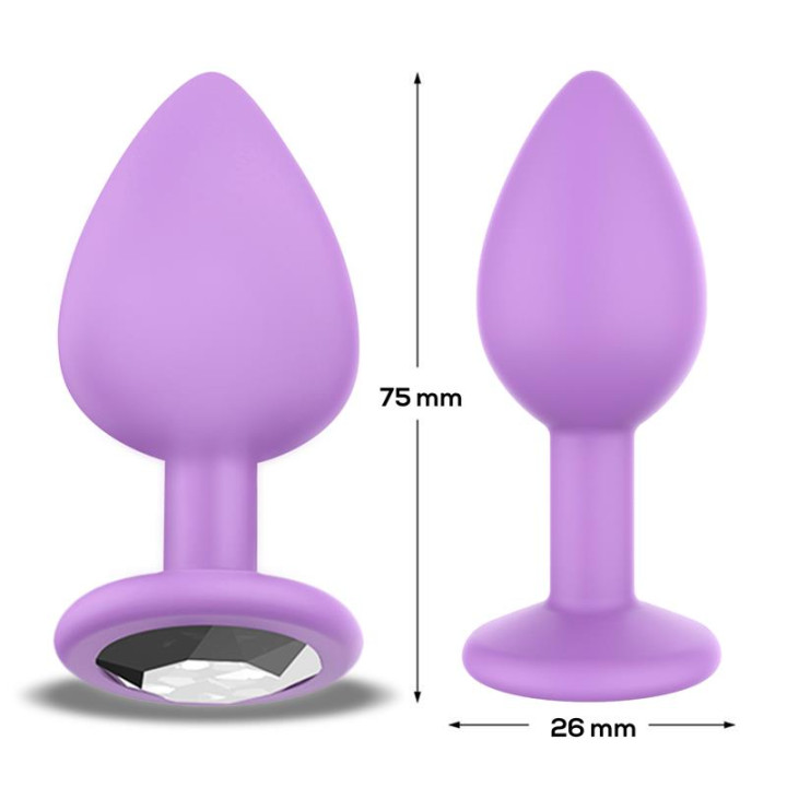 Sparkly Plug Anal Silicona Talla S Lilac de Afterdark | VibraZon